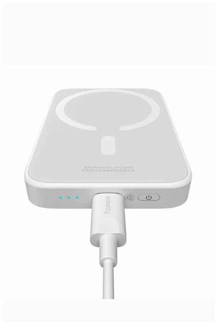 Внешний магнитный аккумулятор повербанк Baseus 6000 мАч 20 Вт с кабелем Type-c на Type-c Внешний магнитный аккумулятор повербанк Baseus 6000 мАч 20 Вт с кабелем Type-c на Type-c